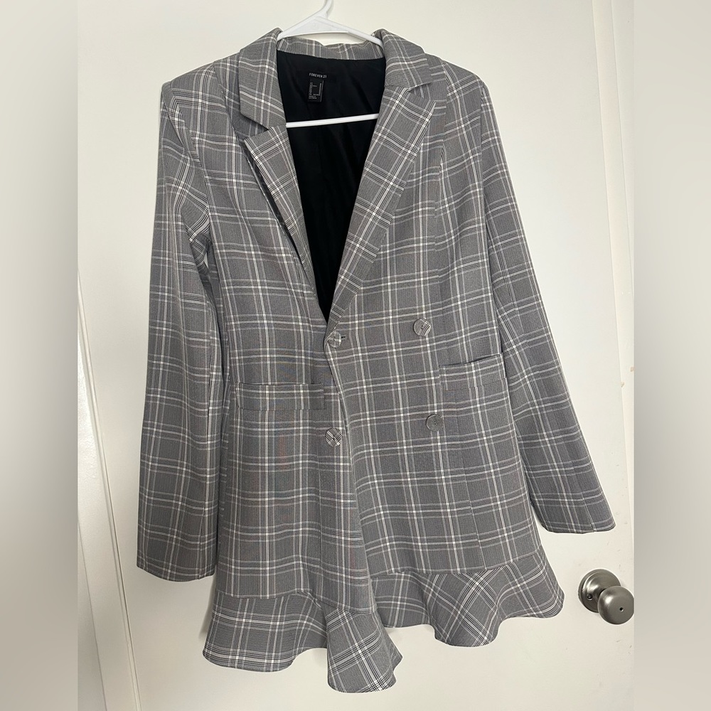 Forever 21 Blazer Dress with Ruffle Detail